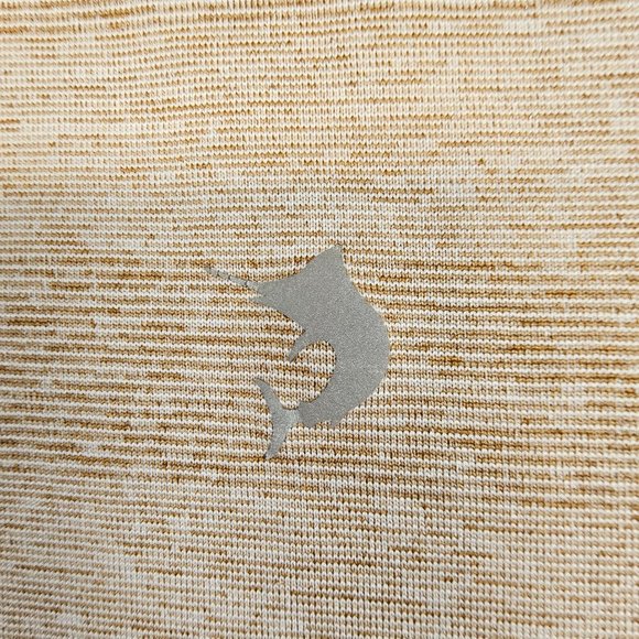 Reel Legends Shirt Men's XL Beige Striped Crewneck Short Sleeve Fishing Outdoors - Picture 5 of 7